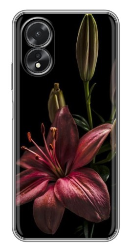 Чехол с принтом "Красная лилия " для Oppo A17