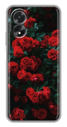Силиконовый чехол с изображением "Красные розы" для Oppo A17