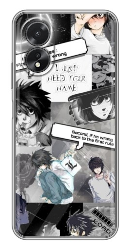 Чехол с картинкой "L - Death note" для Oppo A17