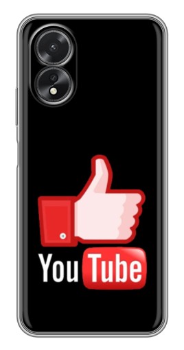 Чехол с принтом "Лайк YouTube" для Oppo A17