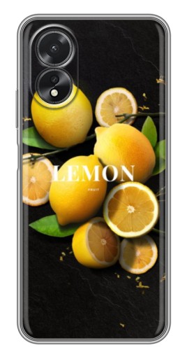 Чехол с принтом "Лимон на черном" для Oppo A17
