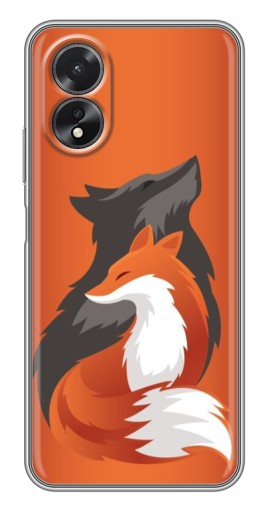 Силиконовый чехол с изображением "Лиса ART" для Oppo A17