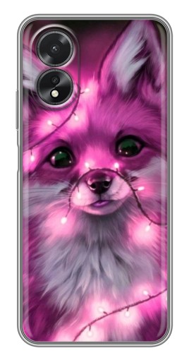 Чехол с печатью "Лисичка розовая" для Oppo A17