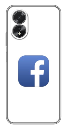 Чехол с печатью "Лого Фейсбук" для Oppo A17