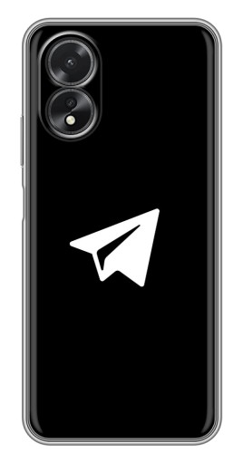 Чехол с печатью "Лого Телеграм" для Oppo A17