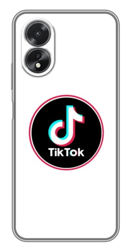 Чехол с картинкой "Лого Тик Ток" для Oppo A17