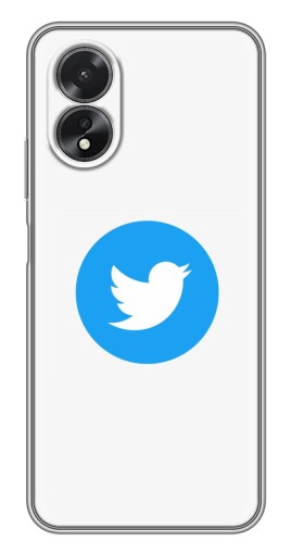 Силиконовый чехол с изображением "Лого Твиттера" для Oppo A17