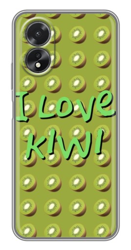 Силиконовый чехол с изображением "Love Kiwi" для Oppo A17