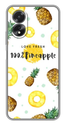 Чехол с картинкой "Любовь к ананасам" для Oppo A17