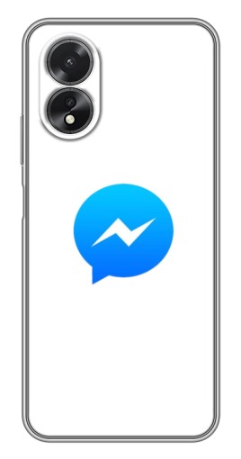 Чехол с принтом "messenger logo" для Oppo A17