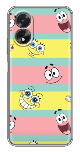 Чехол с принтом "Мордашки" для Oppo A17