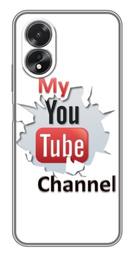 Силиконовый чехол с изображением "My YouTube" для Oppo A17