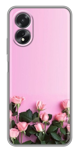 Чехол с картинкой "Нежные розы" для Oppo A17