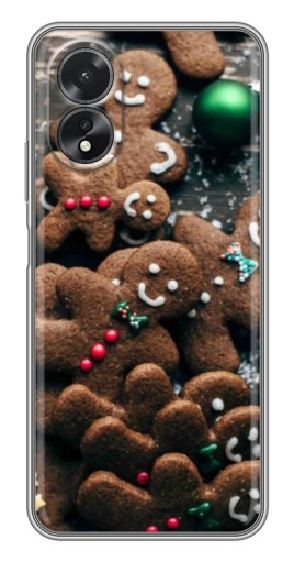 Чехол с печатью "Новогодние человечки" для Oppo A17
