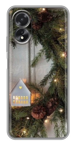Чехол с печатью "Новогодний венок" для Oppo A17