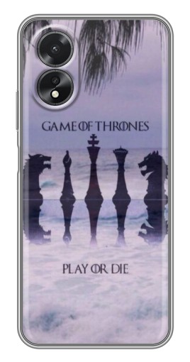 Чехол с печатью "Play or Die" для Oppo A17