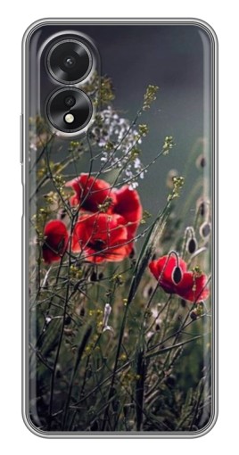 Силиконовый чехол с изображением "Поле цветов" для Oppo A17