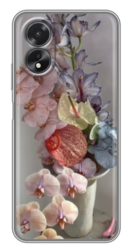 Чехол с картинкой "Разноцветные орхидеи" для Oppo A17