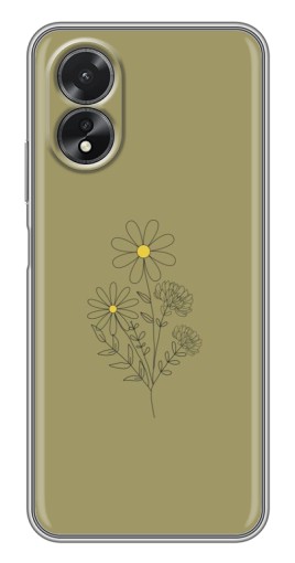 Силиконовый чехол с изображением "Рисунок ромашка" для Oppo A17