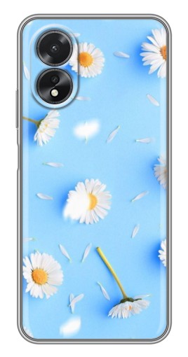 Силиконовый чехол с изображением "Ромашковый фон" для Oppo A17