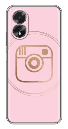 Силиконовый чехол с изображением "розовый инстаграм" для Oppo A17