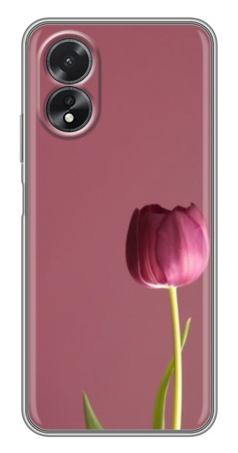 Чехол с картинкой "Розовый тюльпан" для Oppo A17