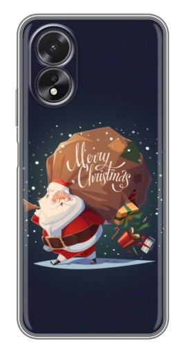 Силиконовый чехол с изображением "Санта с подарками" для Oppo A17