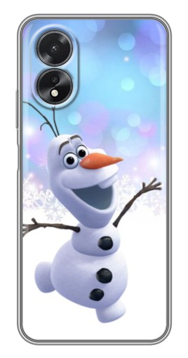 Чехол с картинкой "Снеговик Олаф" для Oppo A17