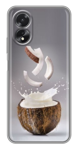 Силиконовый чехол с изображением "Стакан кокоса" для Oppo A17
