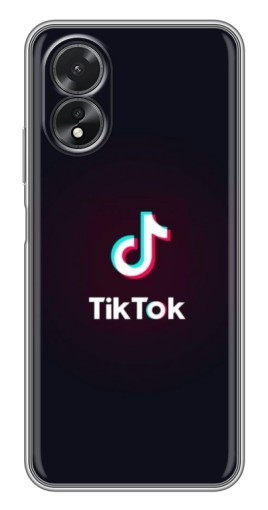 Силиконовый чехол с изображением "TikTok темный" для Oppo A17