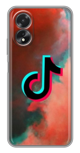 Чехол с картинкой "ТикТок в тучах" для Oppo A17