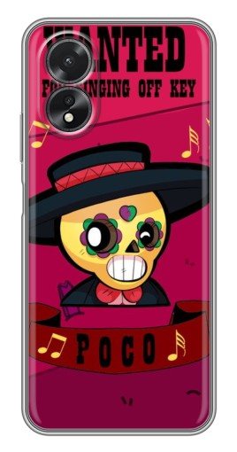 Чехол с печатью "WANTED POCO" для Oppo A17