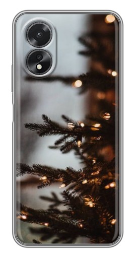 Чехол с печатью "Елка с гирляндой" для Oppo A17