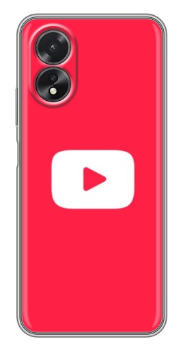 Чехол с принтом "YouTube Кнопка" для Oppo A17