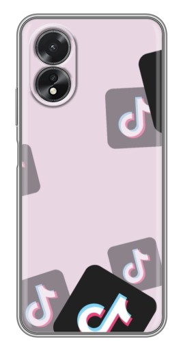 Чехол с принтом "Значки ТикоТока" для Oppo A17