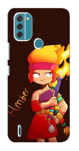 Чехол с картинкой "Amber с факелом" для Nokia C31