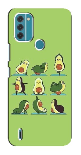 Чехол с картинкой "Авокадо Йога" для Nokia C31