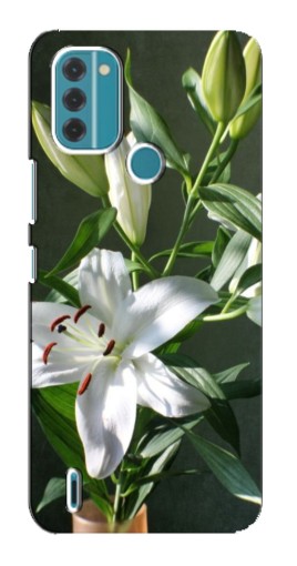 Чехол с принтом "Белые лилии" для Nokia C31