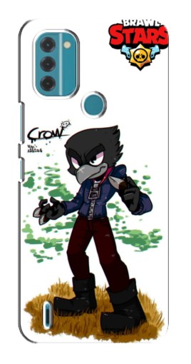 Силиконовый чехол с изображением "Crow" для Nokia C31