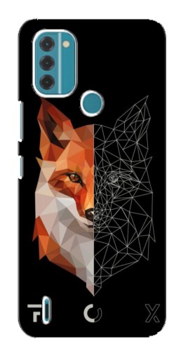 Силиконовый чехол с изображением "Fox" для Nokia C31