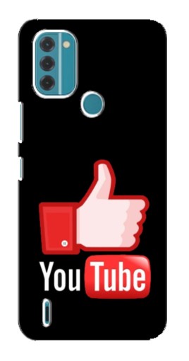 Чехол с печатью "Лайк YouTube" для Nokia C31