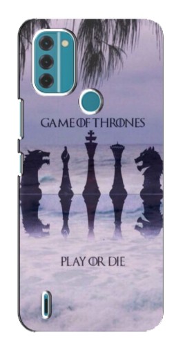 Силиконовый чехол с изображением "Play or Die" для Nokia C31