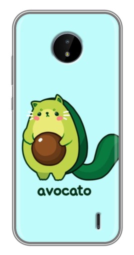 Силиконовый чехол с изображением "Avocato" для Nokia C20