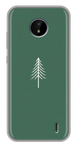 Силиконовый чехол с изображением "Белая елка" для Nokia C20
