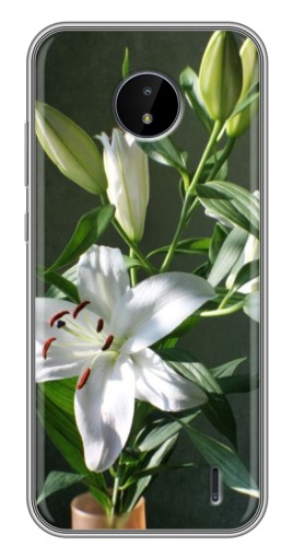 Силиконовый чехол с изображением "Белые лилии" для Nokia C20