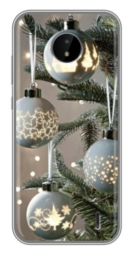 Силиконовый чехол с изображением "Белые шары " для Nokia C20