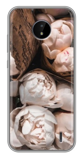 Чехол с печатью "Букет пионов" для Nokia C20