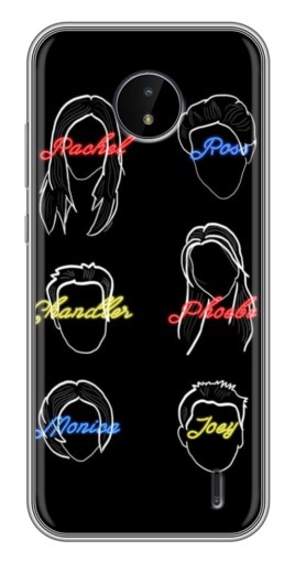 Чехол с печатью "Имена Друзей" для Nokia C20