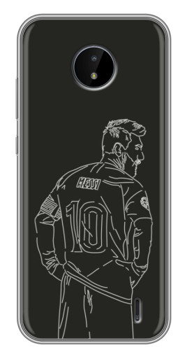Чехол с картинкой "Контур Месси" для Nokia C20