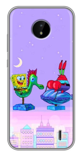 Чехол с принтом "Крабс и Спанч Боб" для Nokia C20